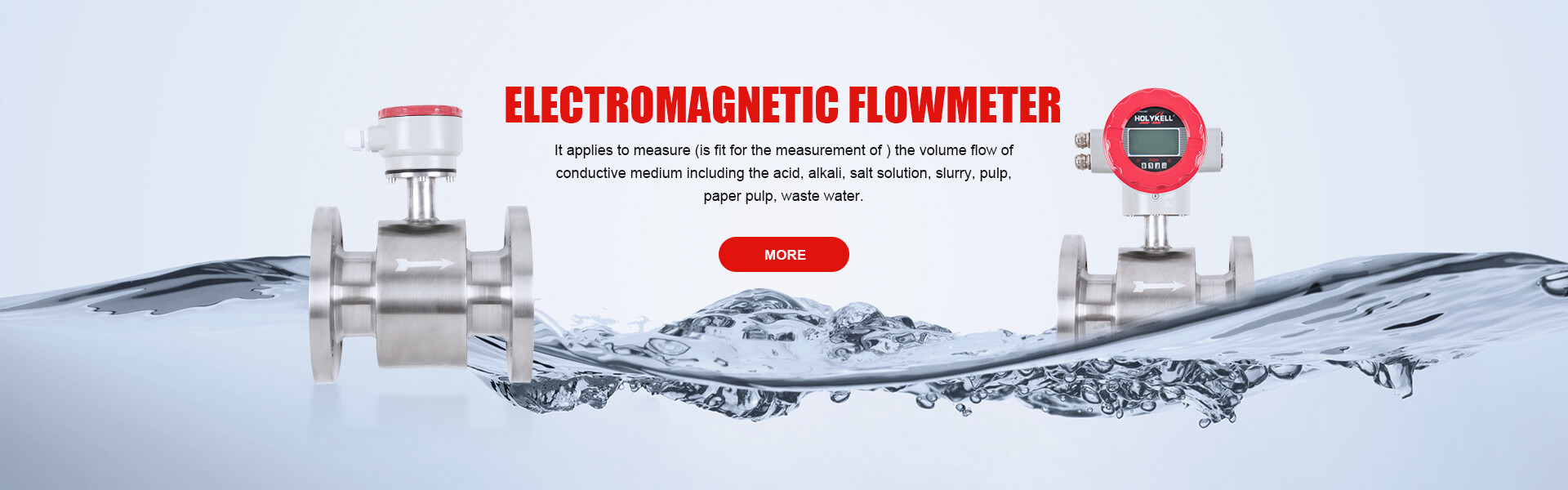 Flow velocity measurement with electromagetig flow meter