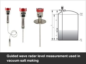 Guided wave radar level measurement used in vacuum salt making