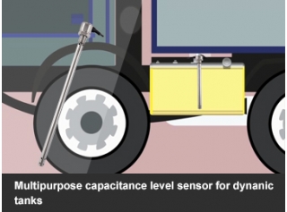 Multipurpose Capacitance level sensor for moving tanks