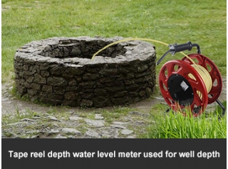 Tape reel depth water level meter used for well depth