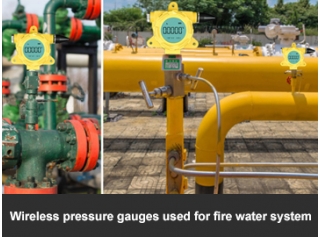 Wireless pressure gauges used for fire water system