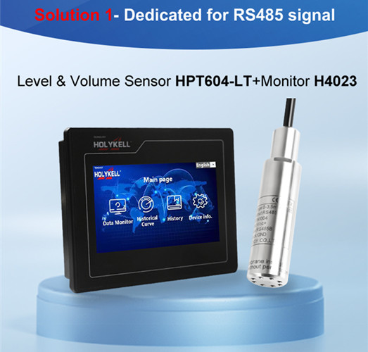 holykell volume meter capable of volume level and temperature measurement