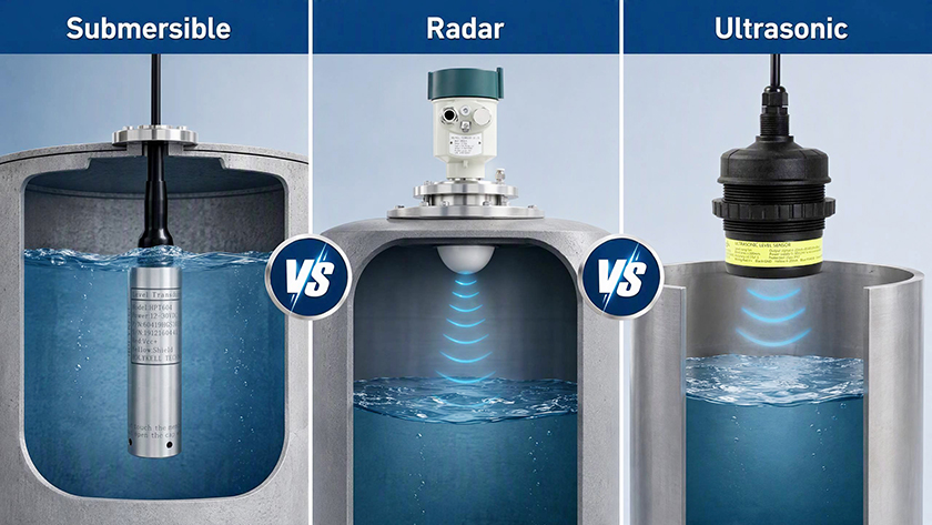 Hydrostatic vs Ultrasonic vs Radar Level Sensor Comparison